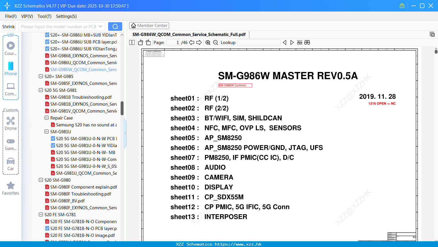 Samsung SM-G986W_QCOM_Common_Service_Schematic_Full